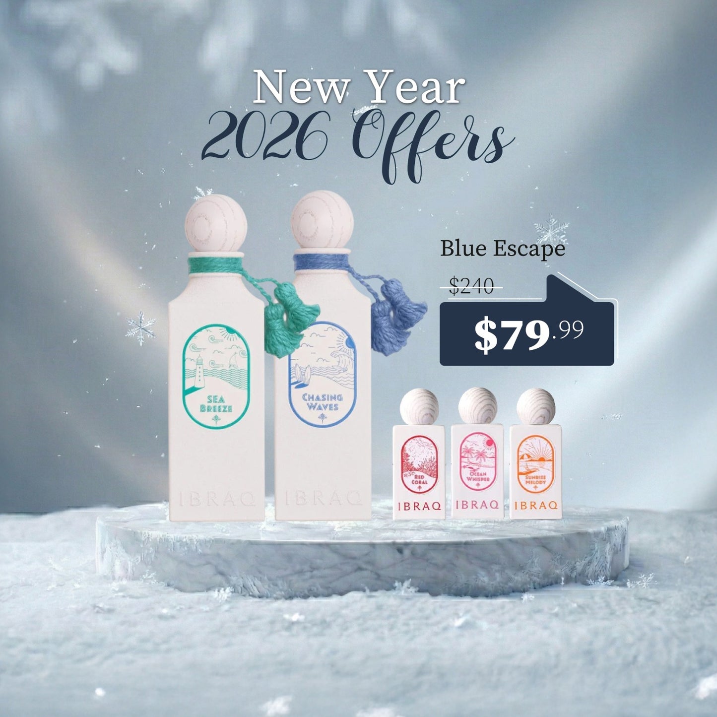 Blue Escape Package by IBRAQ Perfumes in USA