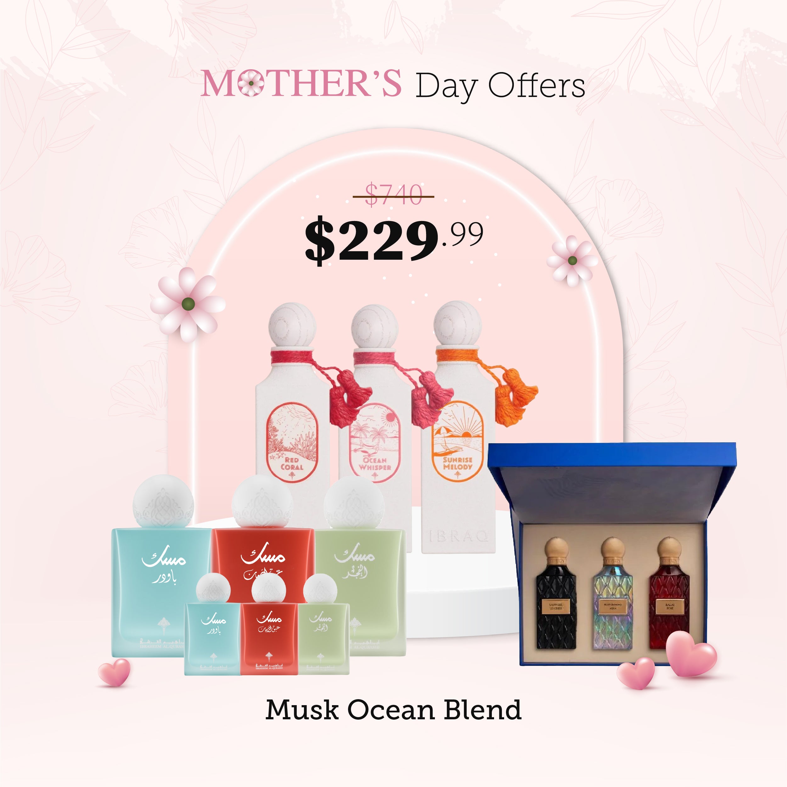 香水(女性用) c4064 Musk AI Muntakhab 100ml Musk Ocean Blend - Ibrahim Al-Qurashi