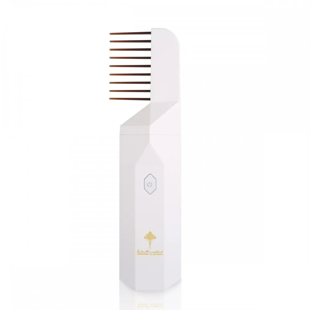 Portable Mabkhara B008 with Hair Comb - White