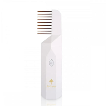 Portable Mabkhara B008 with Hair Comb - White